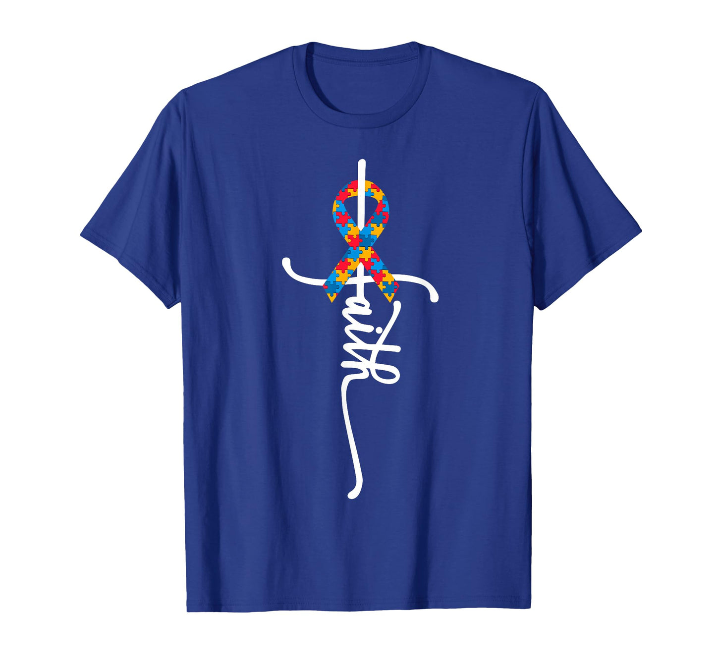Autism Awareness Women Men Kids Autism Faith Autistic ASD T-Shirt