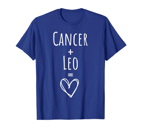 Cancer and Leo Couple Matching Zodiac Sign T-Shirt
