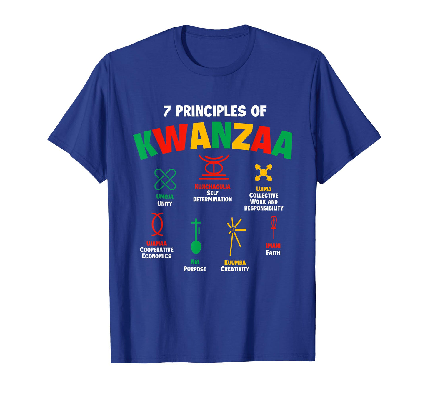 7 Principles of Kwanzaa - African American Heritage Festival T-Shirt