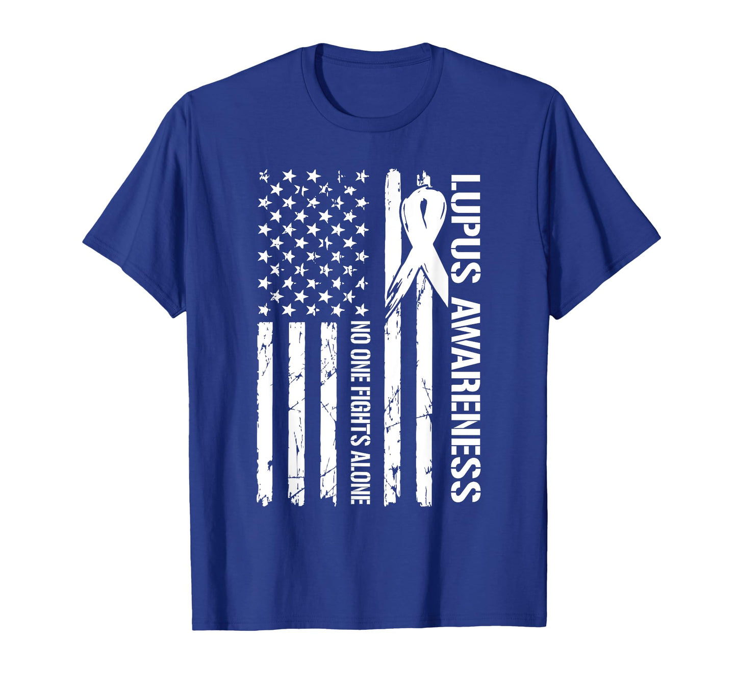 American Flag Lupus Systemic Lupus Erythematosus Awareness T-Shirt