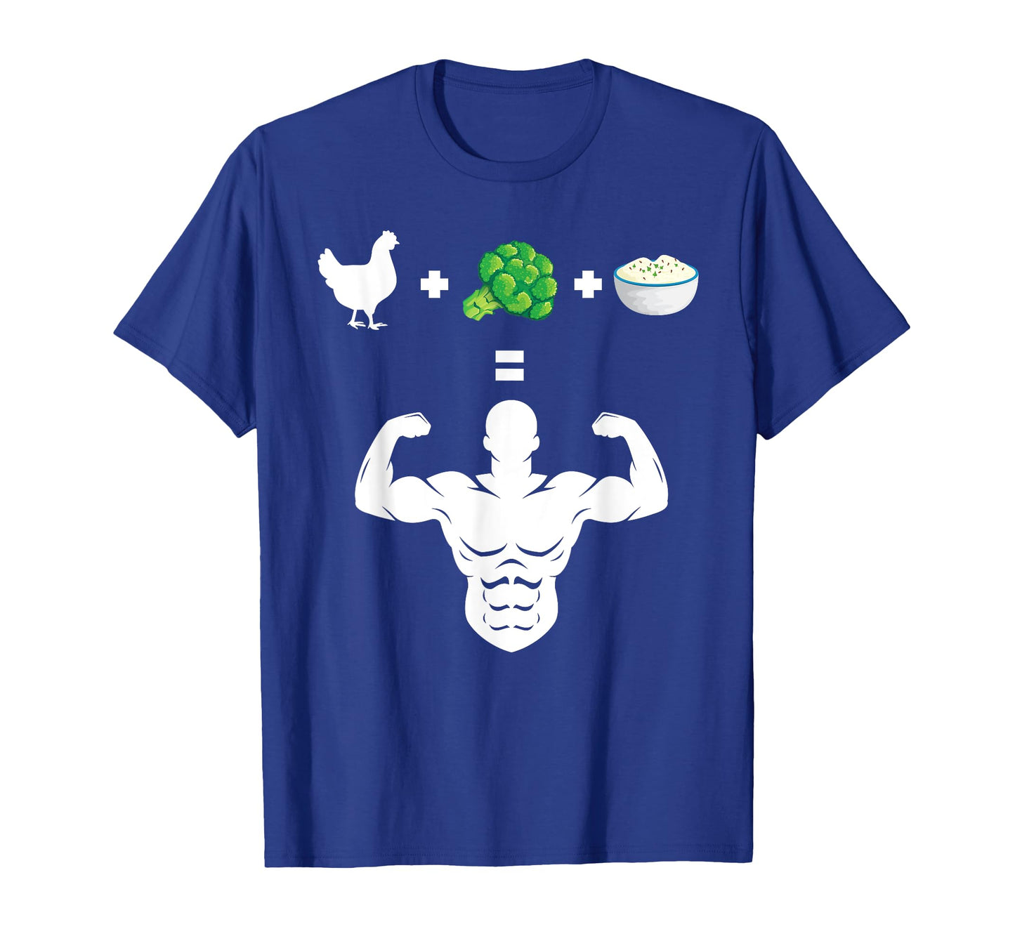 Chicken Broccoli Rice Bodybuilder Fun Broccoli Lover Workout T-Shirt