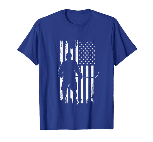 American Flag Hockey Apparel - Hockey T-Shirt