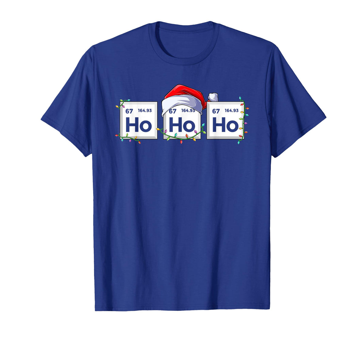 Ho Ho Ho Elements Science Christmas Chemistry Teacher T-Shirt