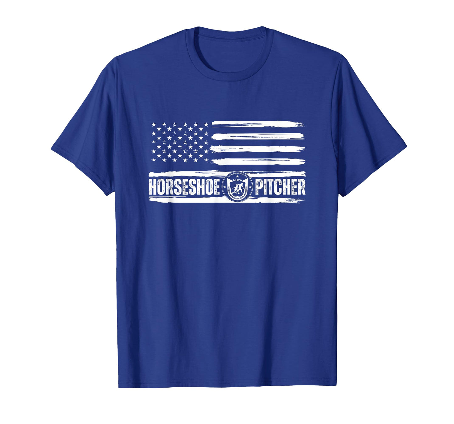 National Horseshoe Pitchers Association NHPA Flag on Front T-Shirt