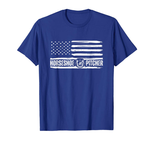 National Horseshoe Pitchers Association NHPA Flag on Front T-Shirt