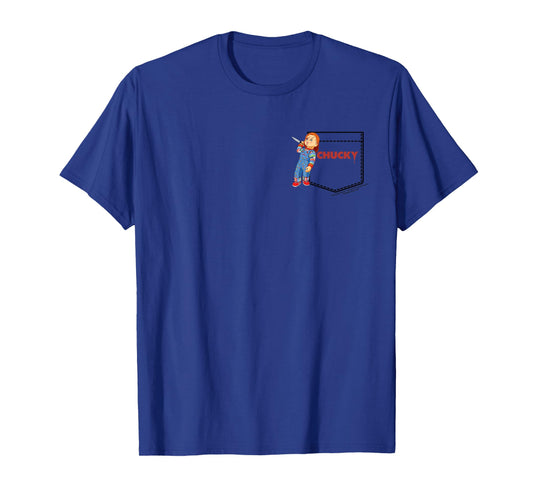 Chucky Friend Til The End Faux Pocket T-Shirt