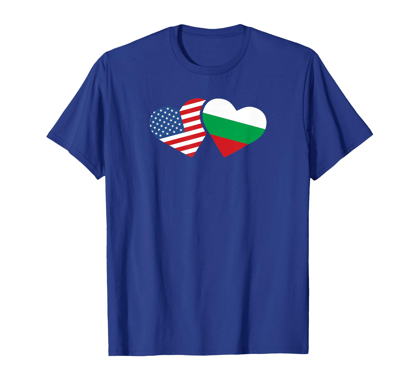Bulgaria USA Flag T Shirt Heart Bulgarian Americans Love T-Shirt