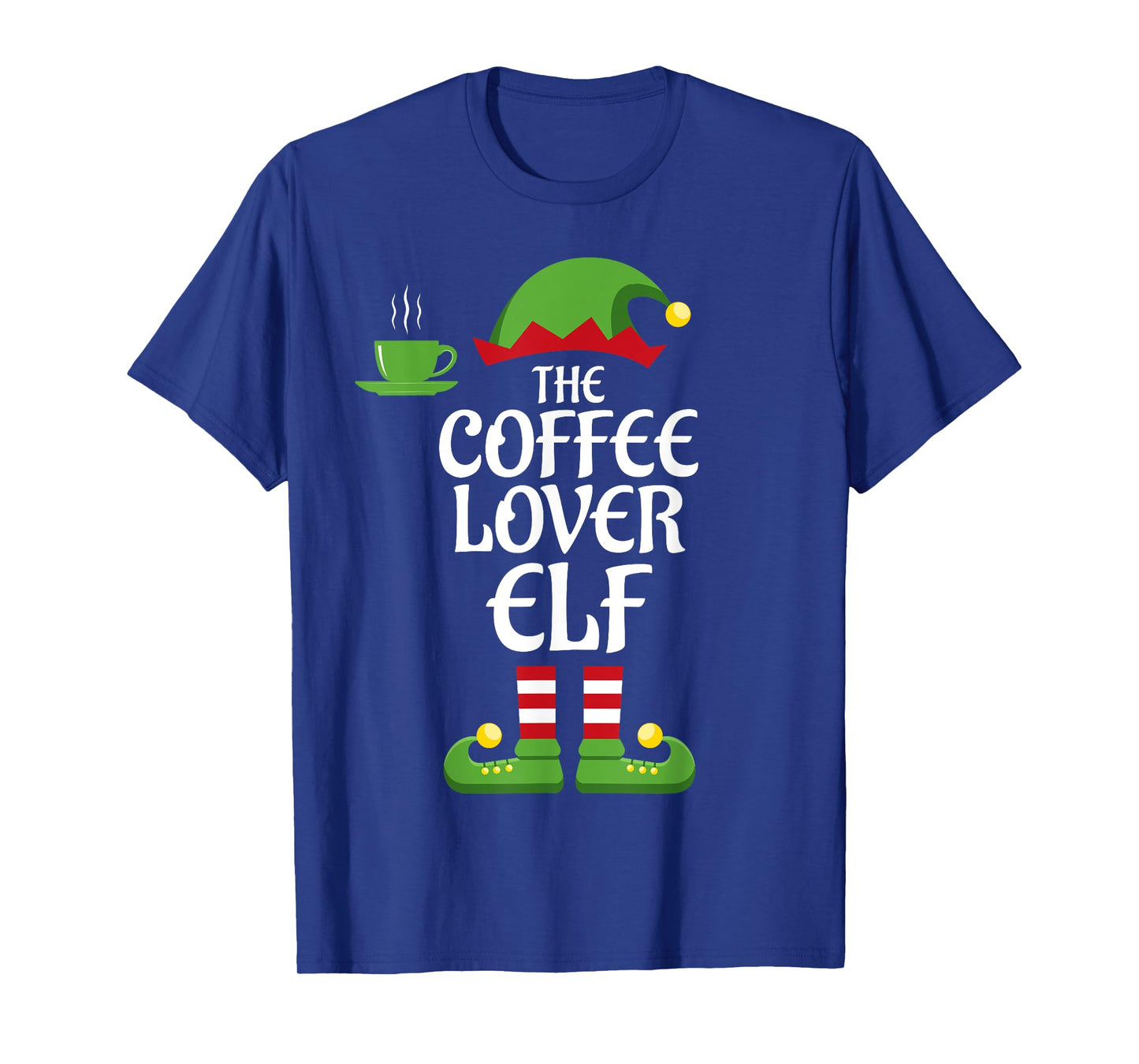 Coffee Lover Elf Family Matching Group Christmas T-Shirt