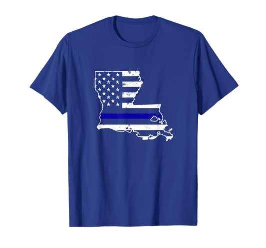 Louisiana Thin Blue Line Police T-Shirt T-Shirt