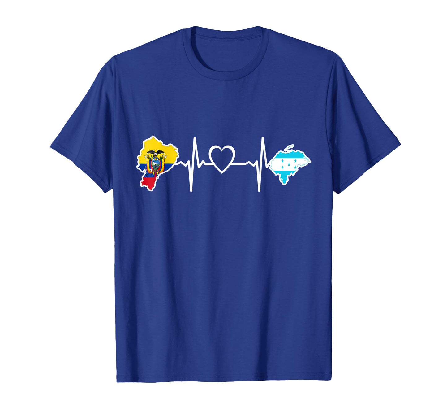 Ecuadorian Honduras Flag - Ecuador Honduran Heartbeat T-Shirt