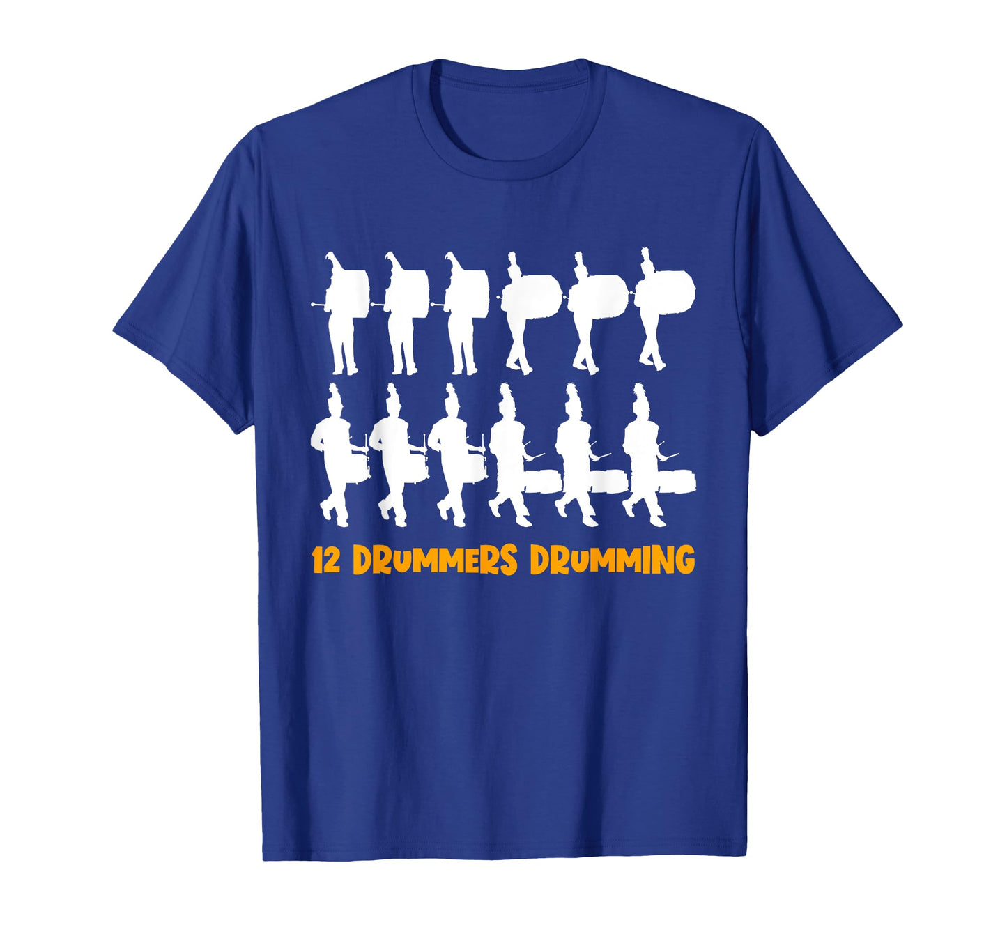12 Drummers Drumming Christmas Drumline Marching Band Geek T-Shirt