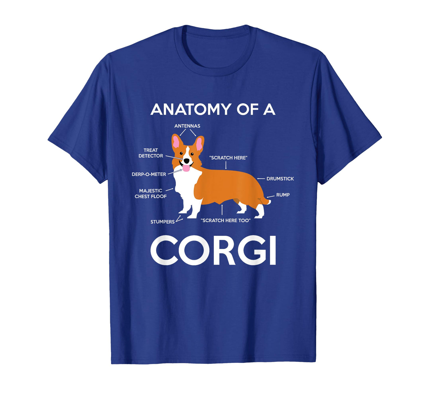 Anatomy Of A Corgi Funny Corgis Dog Puppy Nerd Biology Dogs T-Shirt