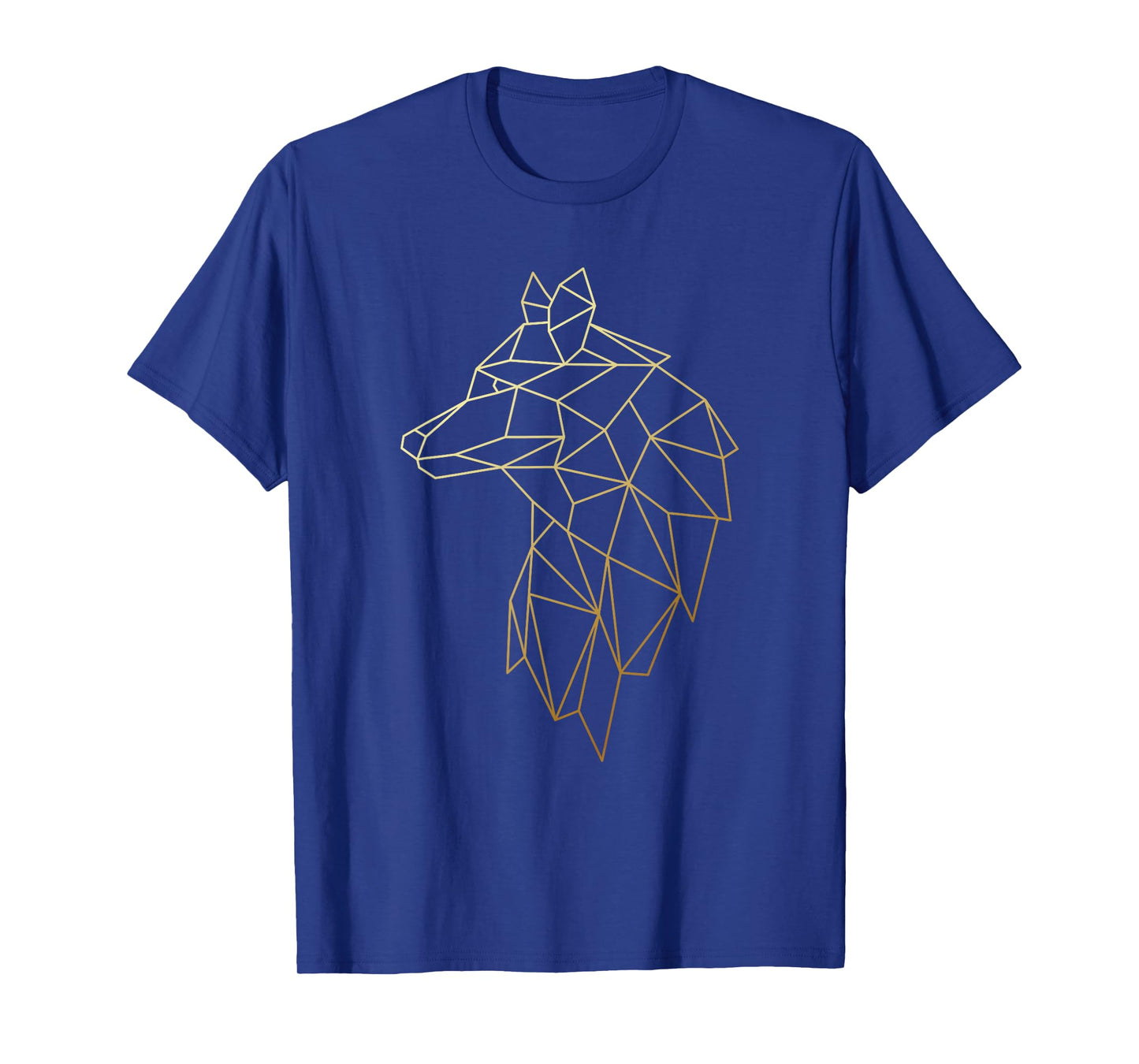 Cool Wolf Polygon Geometric Wolf Abstract Art T-Shirt