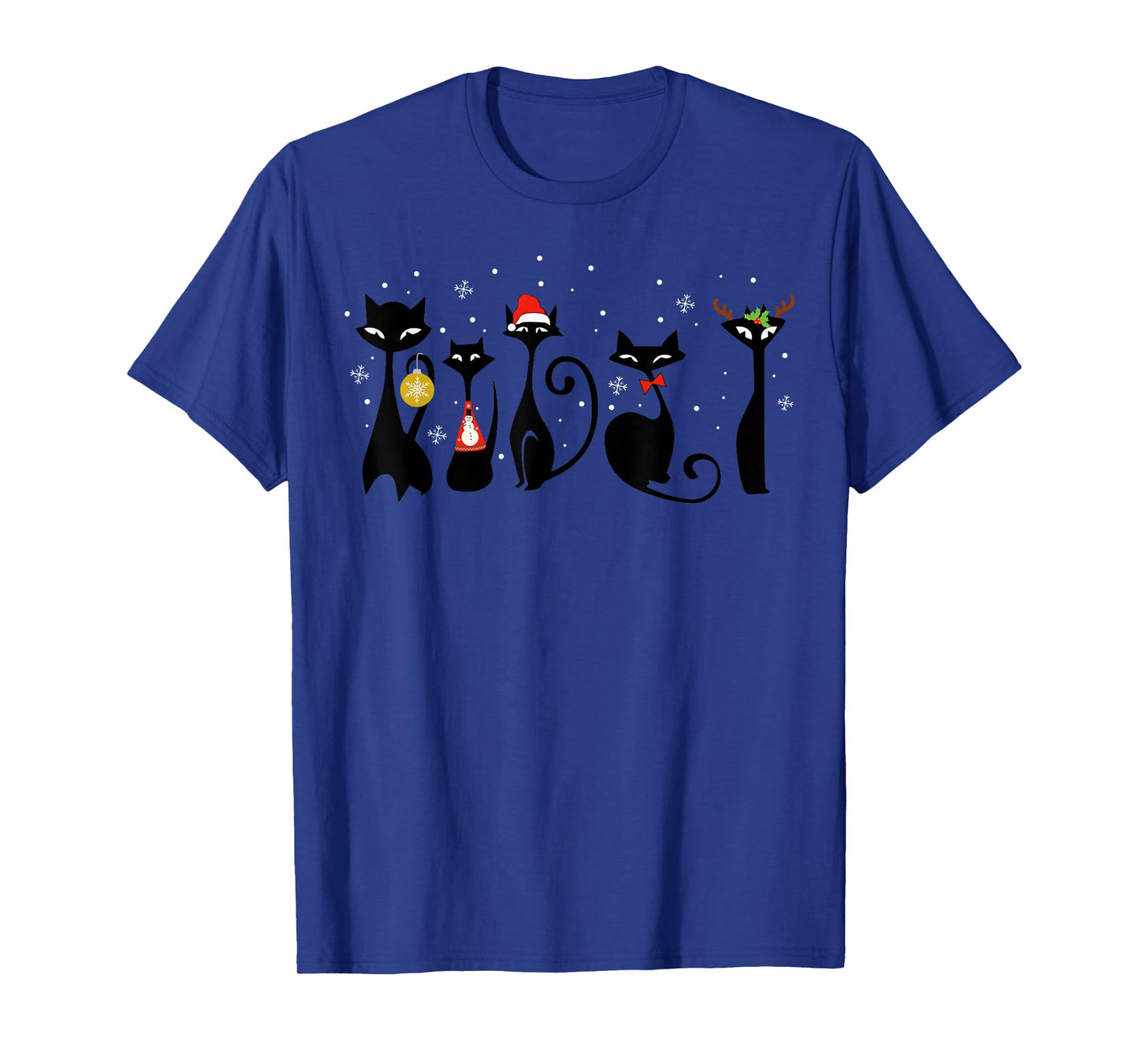 Mid Century Modern Look Cats Christmas Retro 50s 60s Xmas T-Shirt
