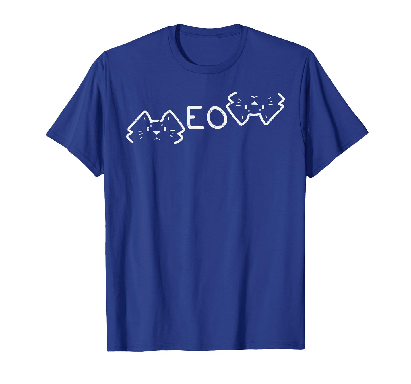 Meow Word Cat Faces Cute Feline Pet Lover Men Women Kids T-Shirt