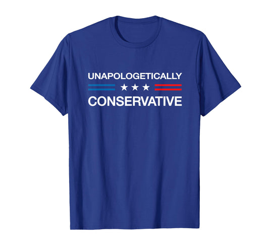 Unapologetically Conservative Voting Election 2024 Patriotic Conservative Voter T-Shirt - Black, Small, Unisex-Adults, Short Sleeve, T-Shirt, Patriotic, Country, USA Flag, Election 2024