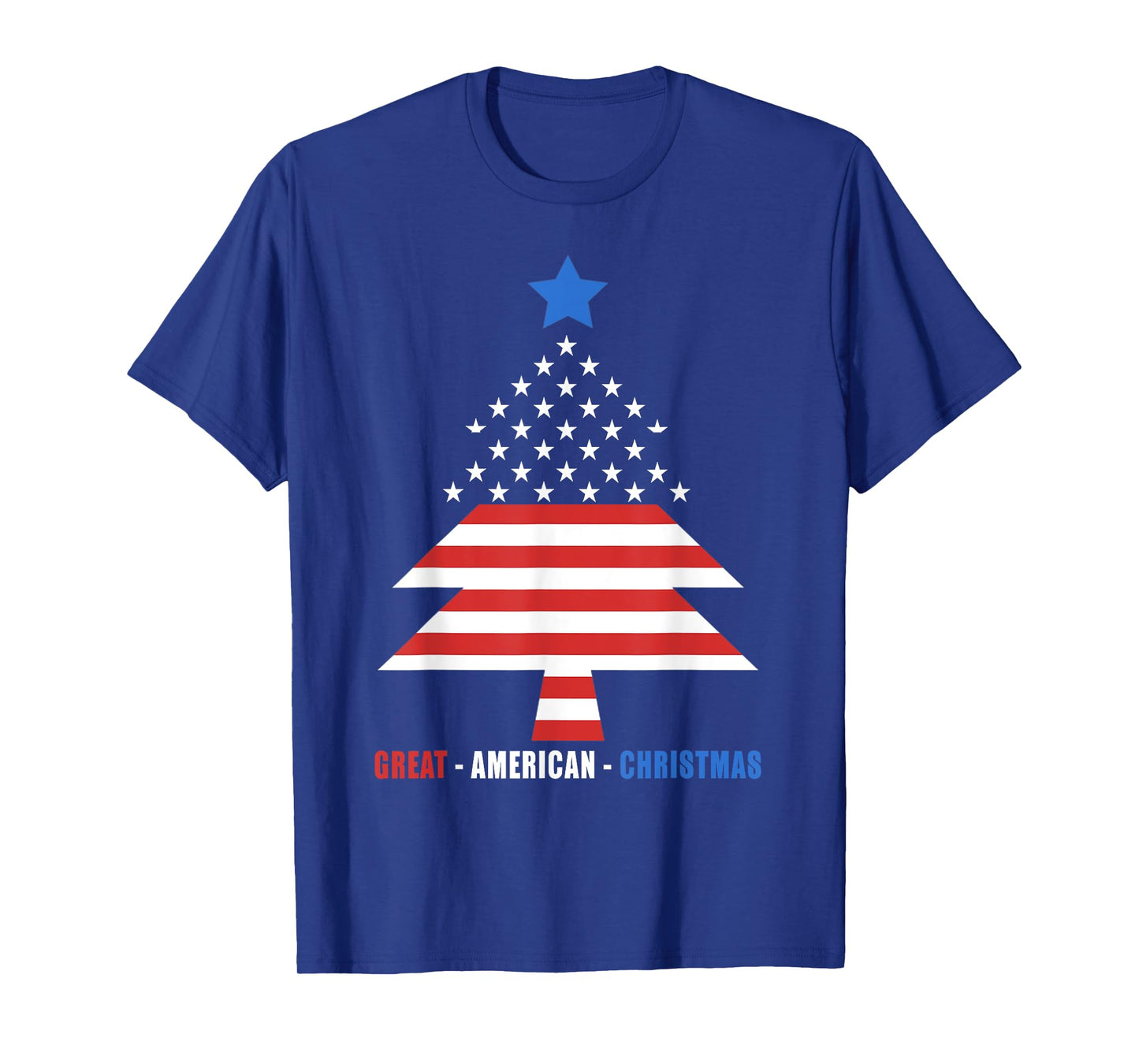 Great American Christmas Patriotic Christmas Tree Women Kids Men T-Shirt