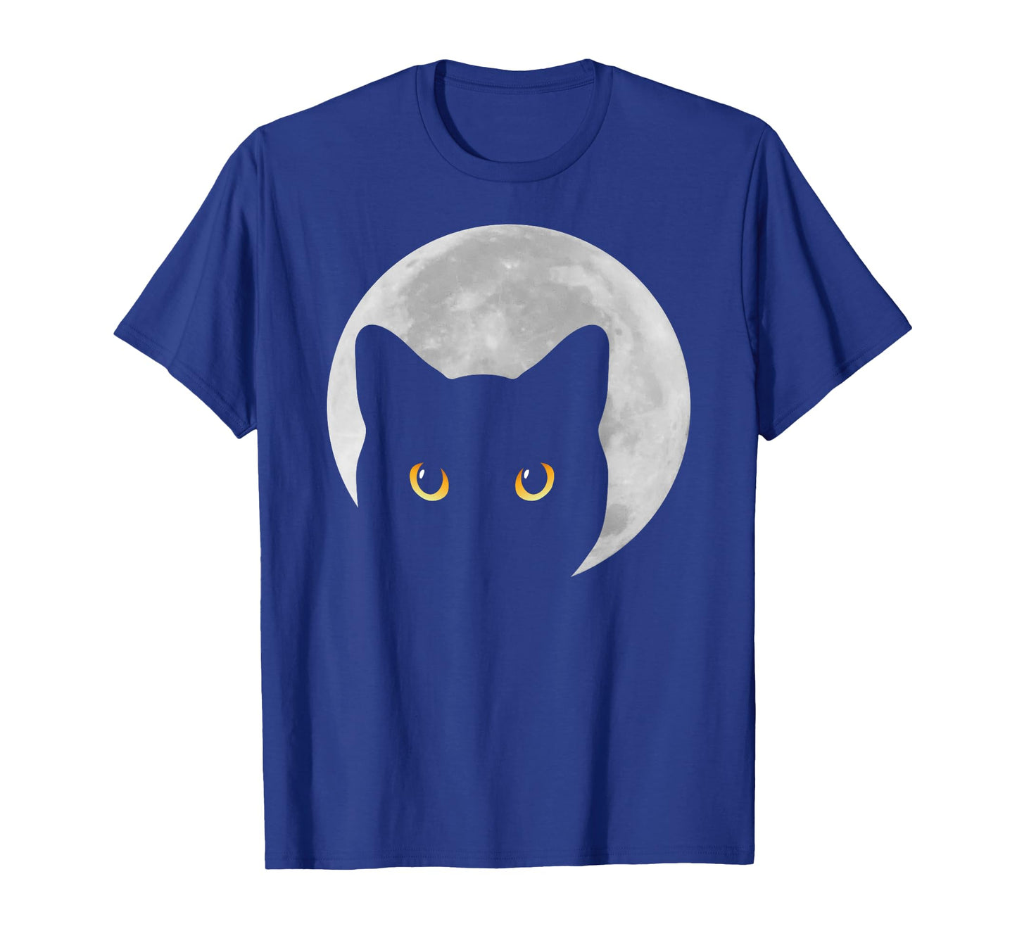 Black Cat Yellow Eyes Moon Kitten Men Women Kids T-Shirt
