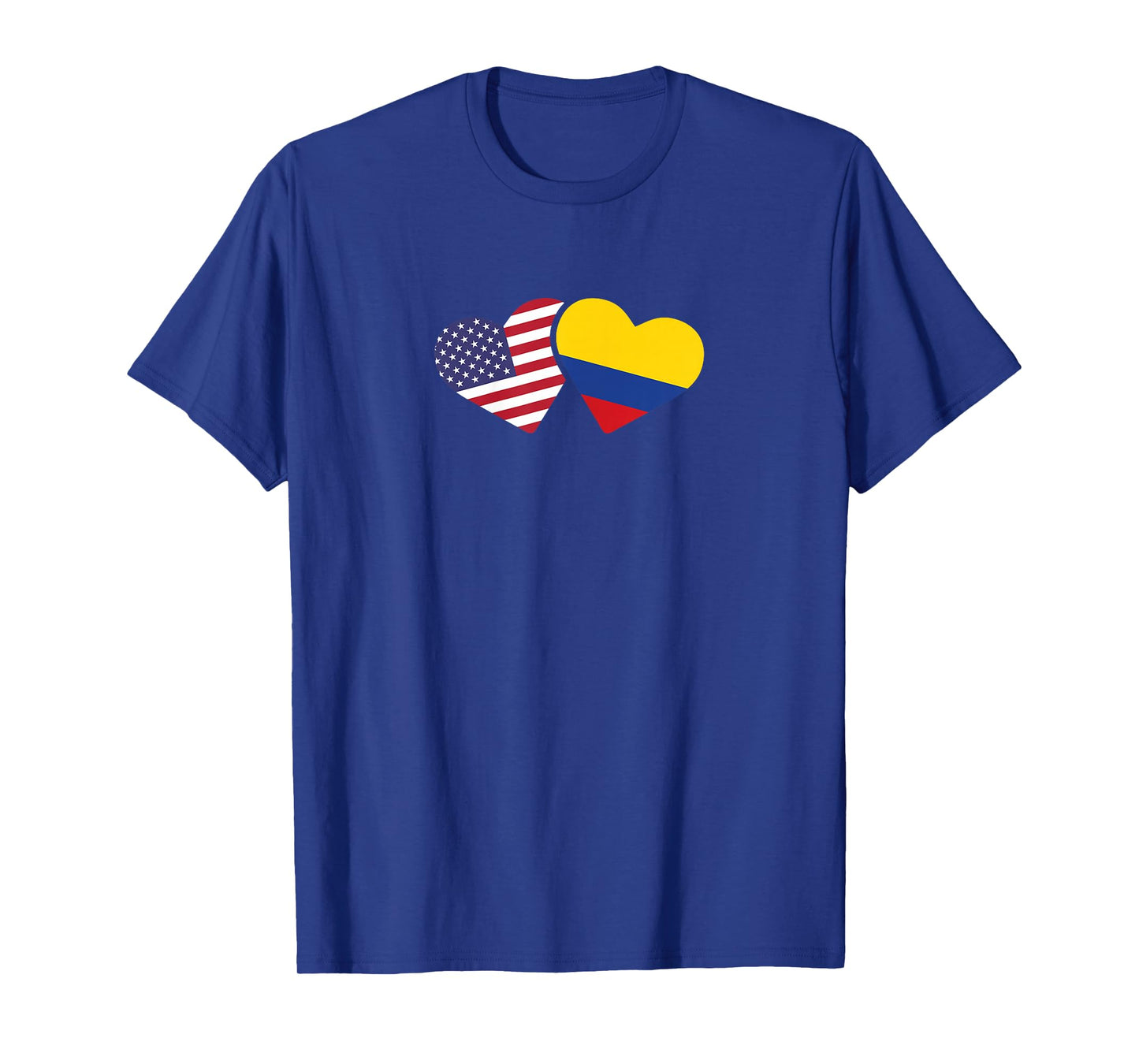 USA Colombia Flag Heart T Shirt Colombian American Love Gift T-Shirt