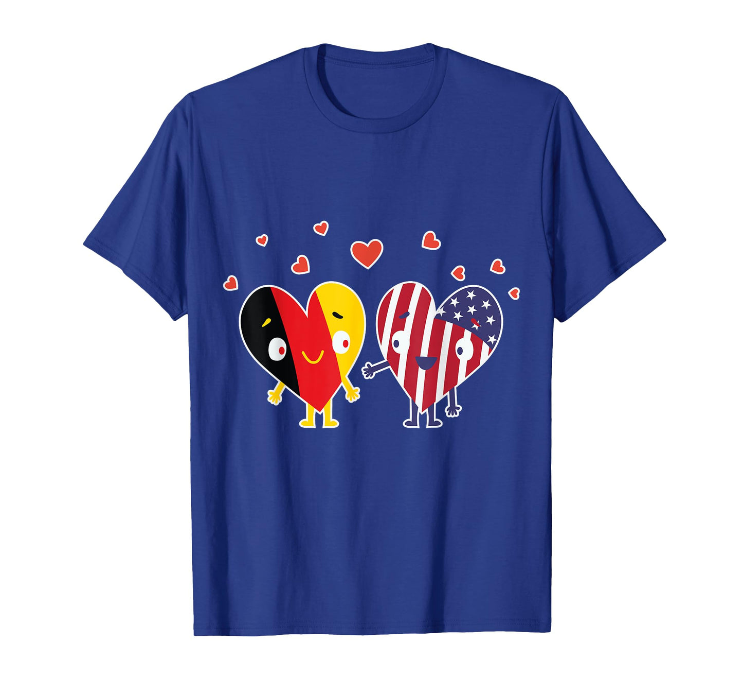 German and American Flag USA Heart Gift T-Shirt