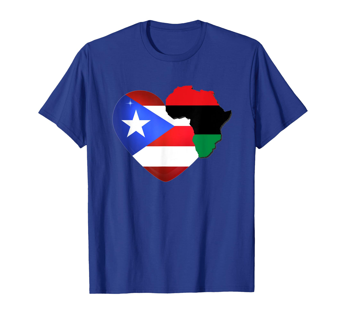 Caribbean Afro Latin Proud Puerto Rican African Flag T-Shirt