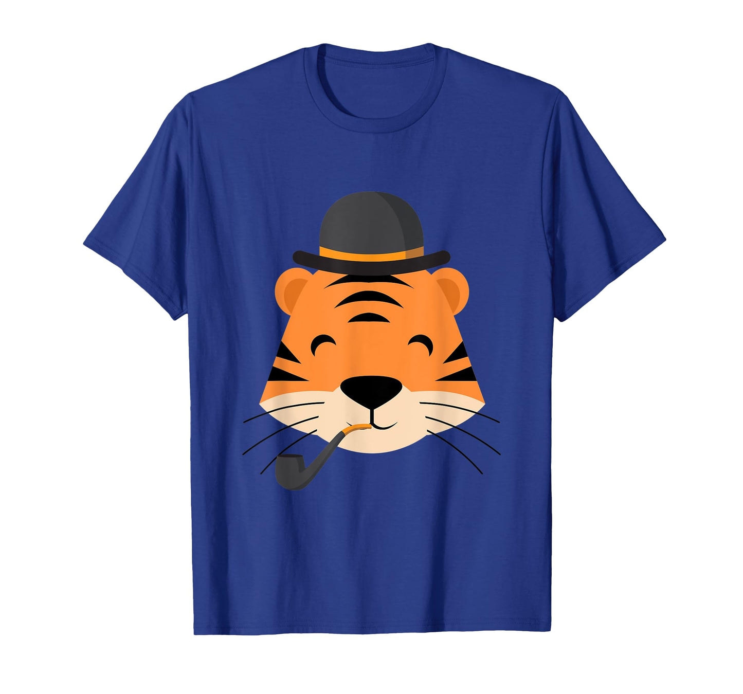Tiger With Smoking Pipe And Hat Funny Cartoon T-Shirt