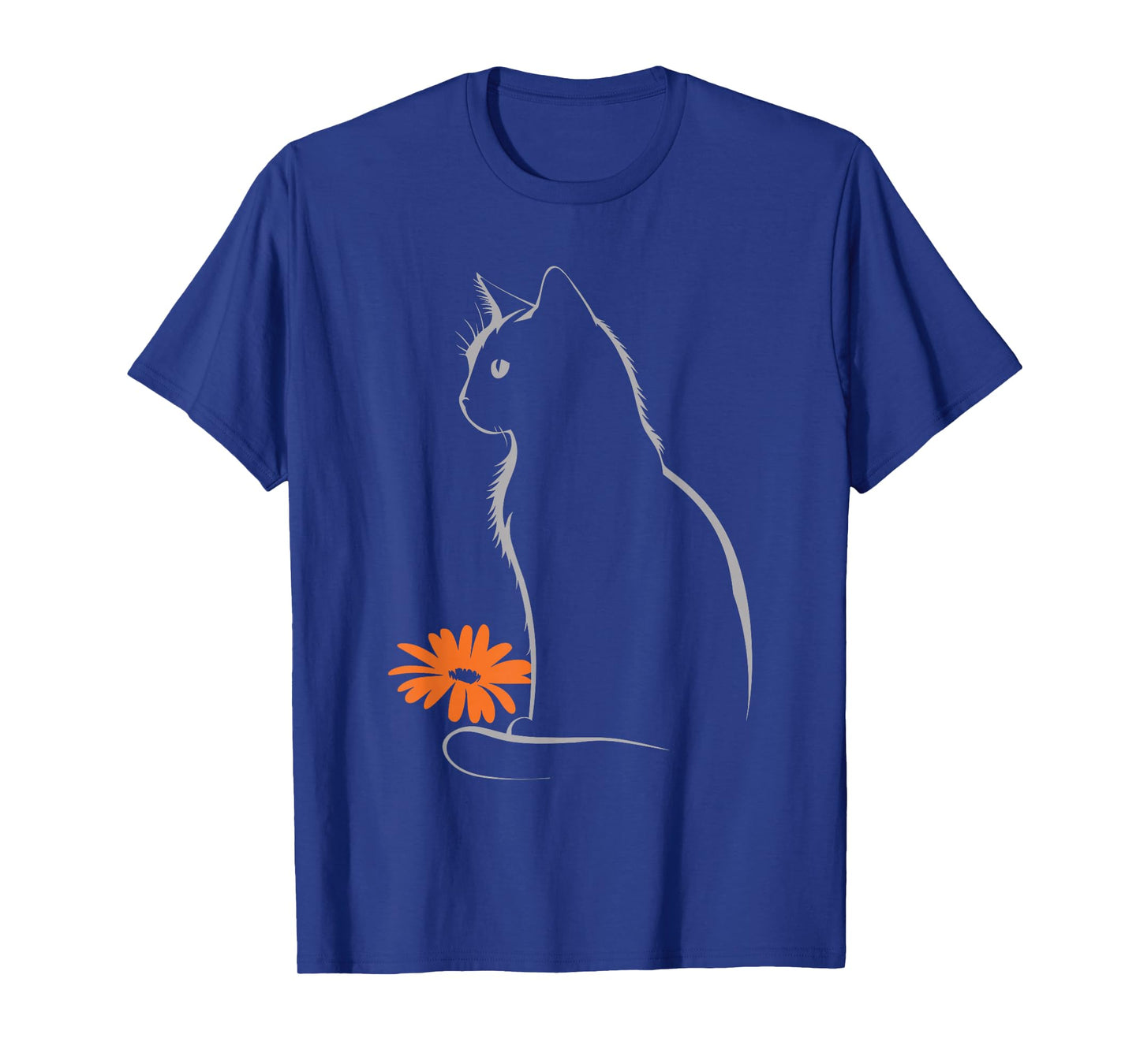 Cat Artwork - Cute Cat Flower Art Cat Motif For Animal Cat T-Shirt