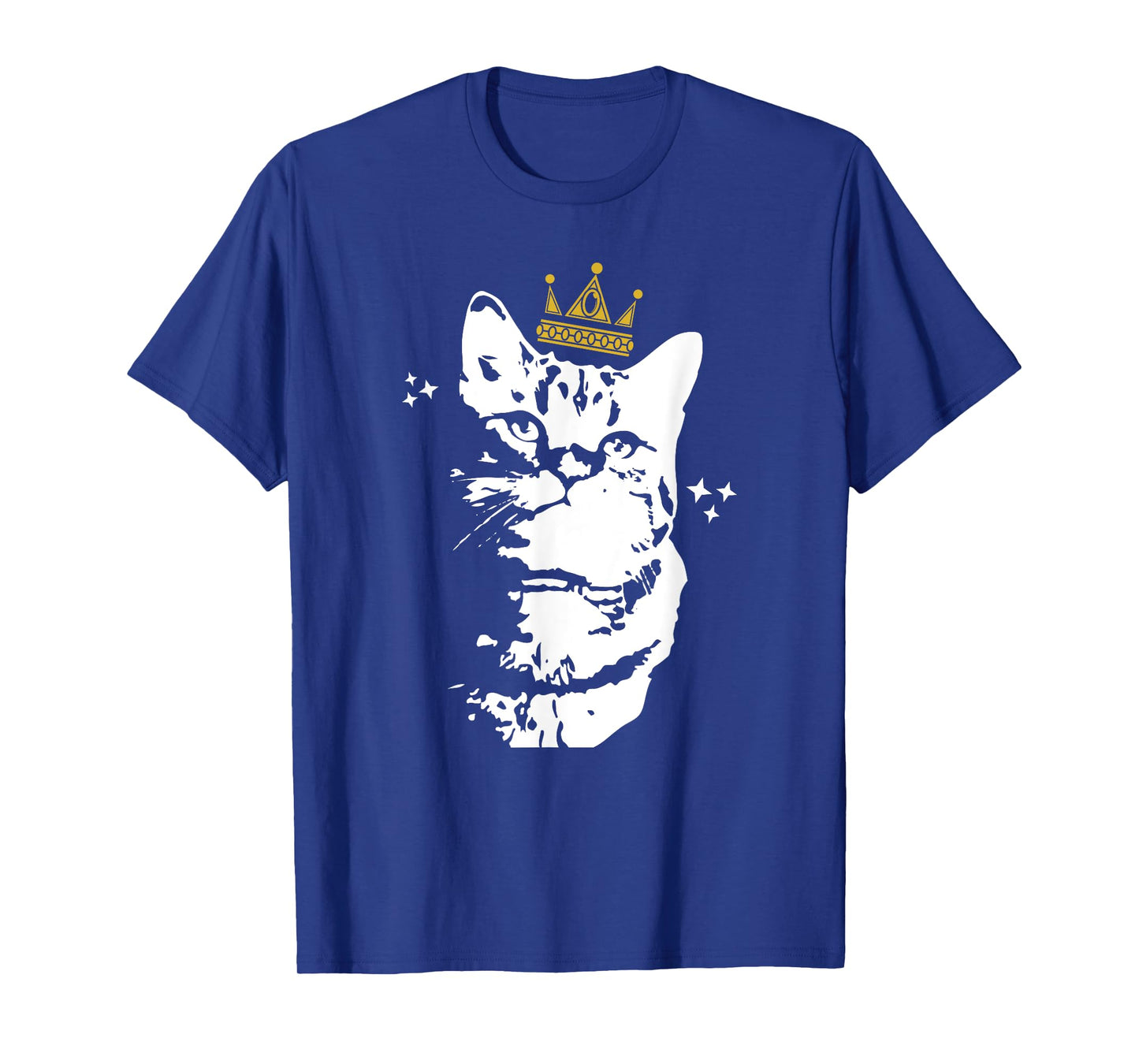 Cat Wearing Crown Funny Cat Lover Men Women Kids T-Shirt