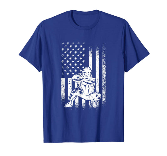 American Baseball Catcher, US Flag Catcher T-Shirt
