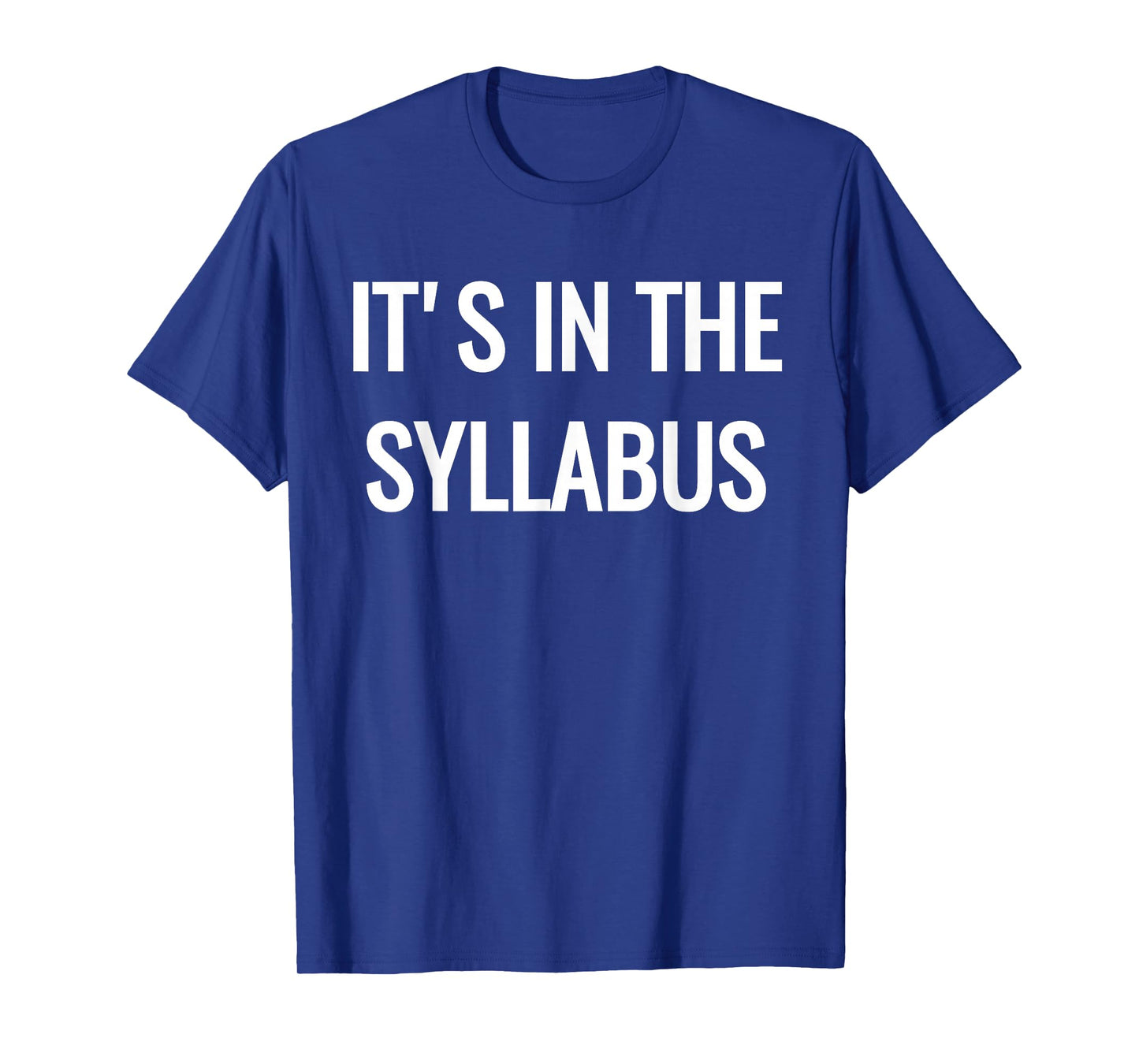 College Professor T-Shirt - It's in the Syllabus T-Shirt