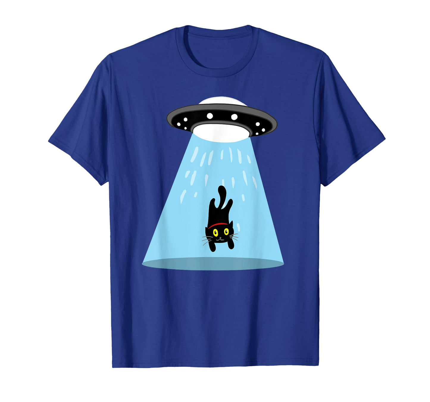 Alien cat abduction T-Shirt for Men Women Kids
