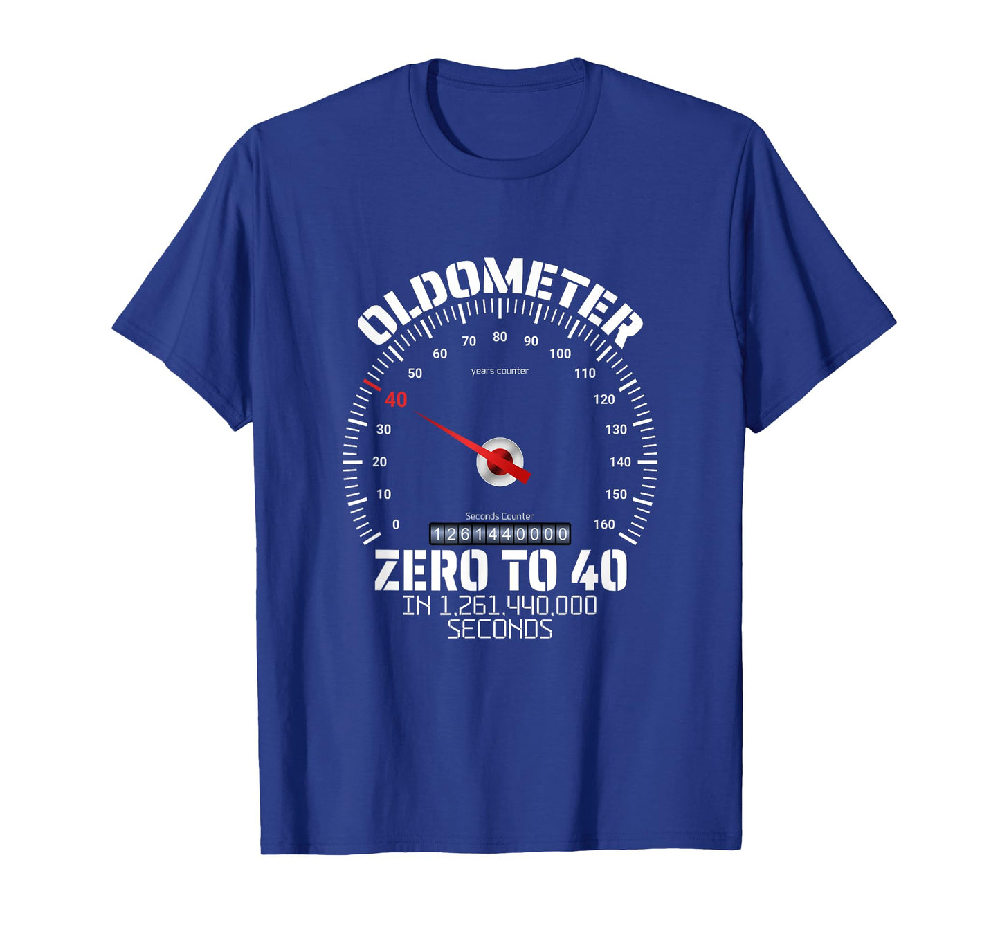 40th Birthday Oldometer Zero To 40 Years Funny 40th Birthday T-Shirt