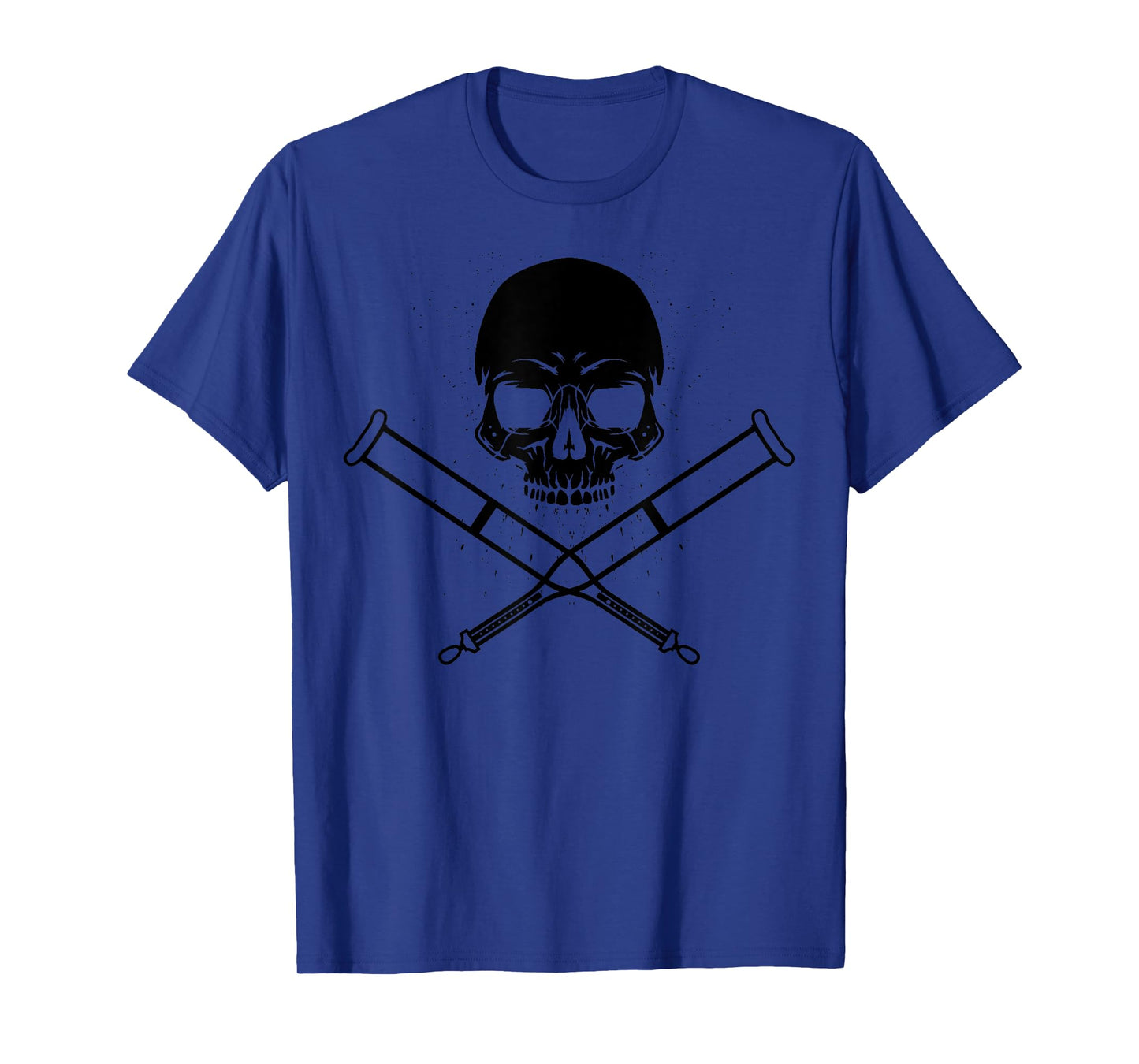 Cool Skull And Crutches | Funny Fractured Bone Support Gift T-Shirt