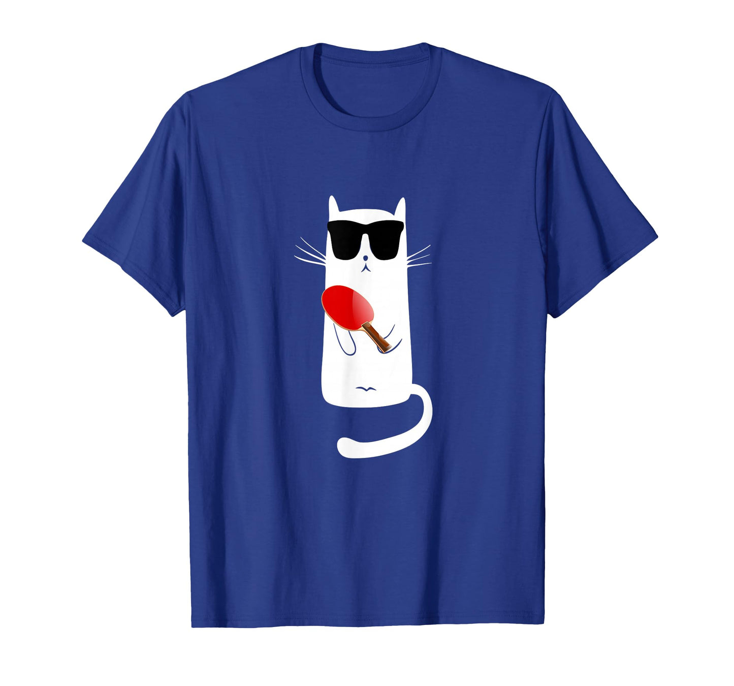 Funny Cat Wearing Sunglasses Playing Ping Pong T-Shirt