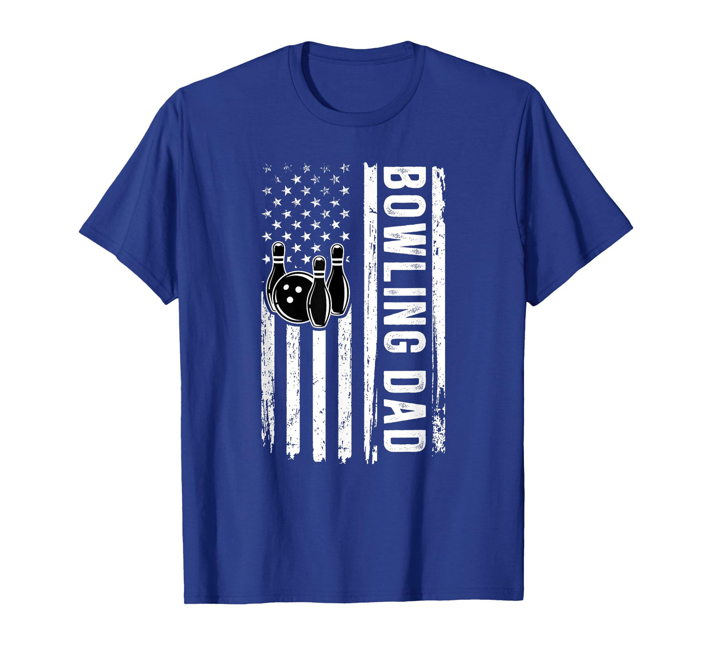 Bowling Dad US Flag Bowling Father Of A Bowler Dad T-Shirt