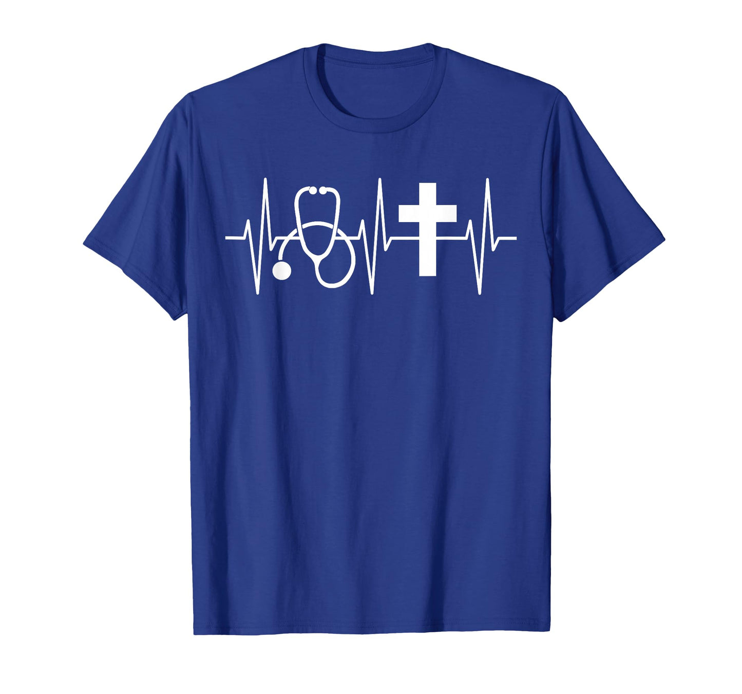 Christian Nurse Shirt Religious Nursing Jesus Heartbeat T-Shirt