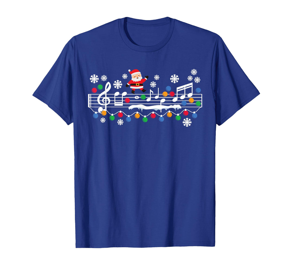 Music Teacher Christmas Santa Music Teaching Xmas Party T-Shirt