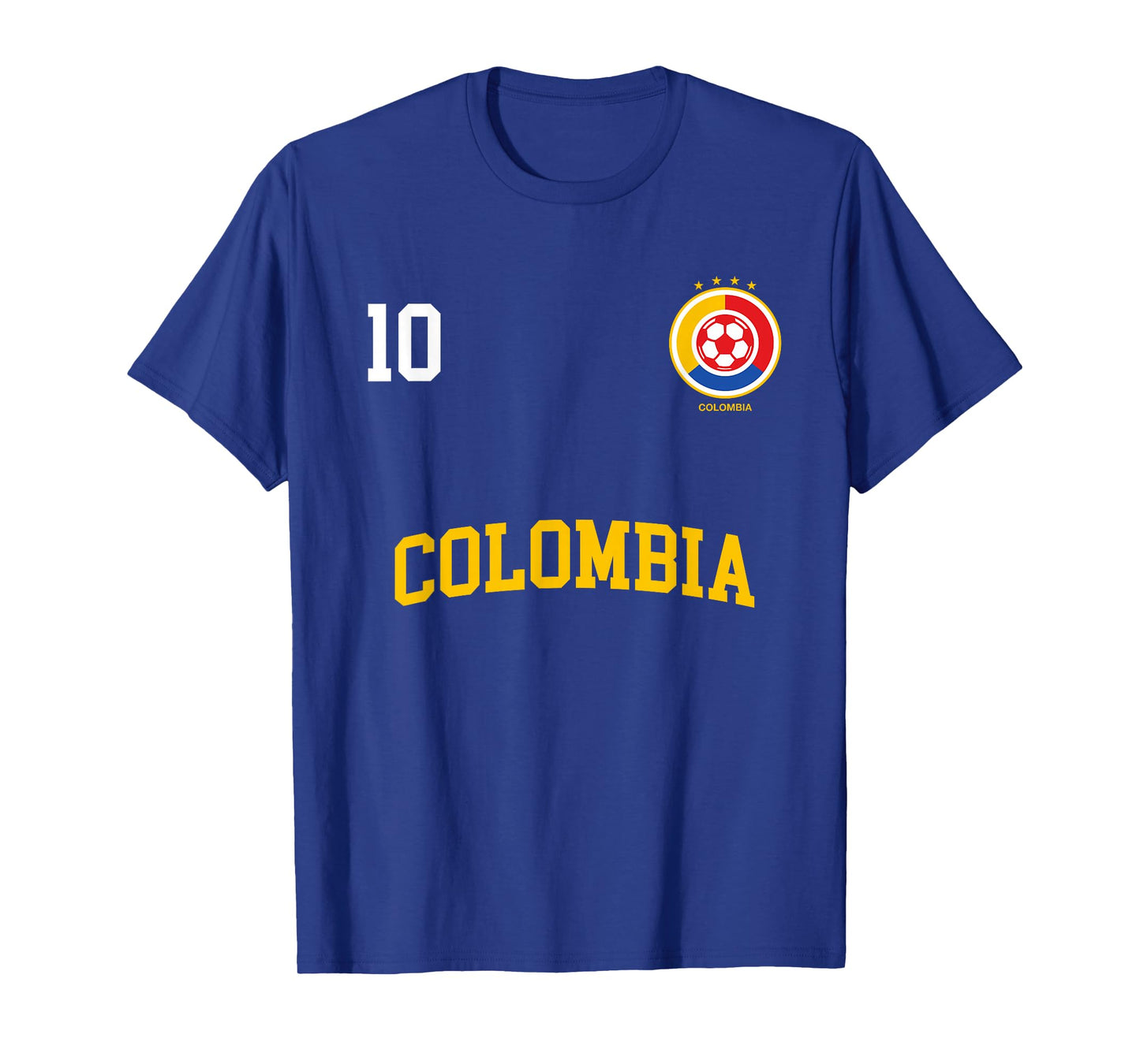Colombia Soccer Shirt 10 + Back Colombian Flag Camisa Futbol T-Shirt