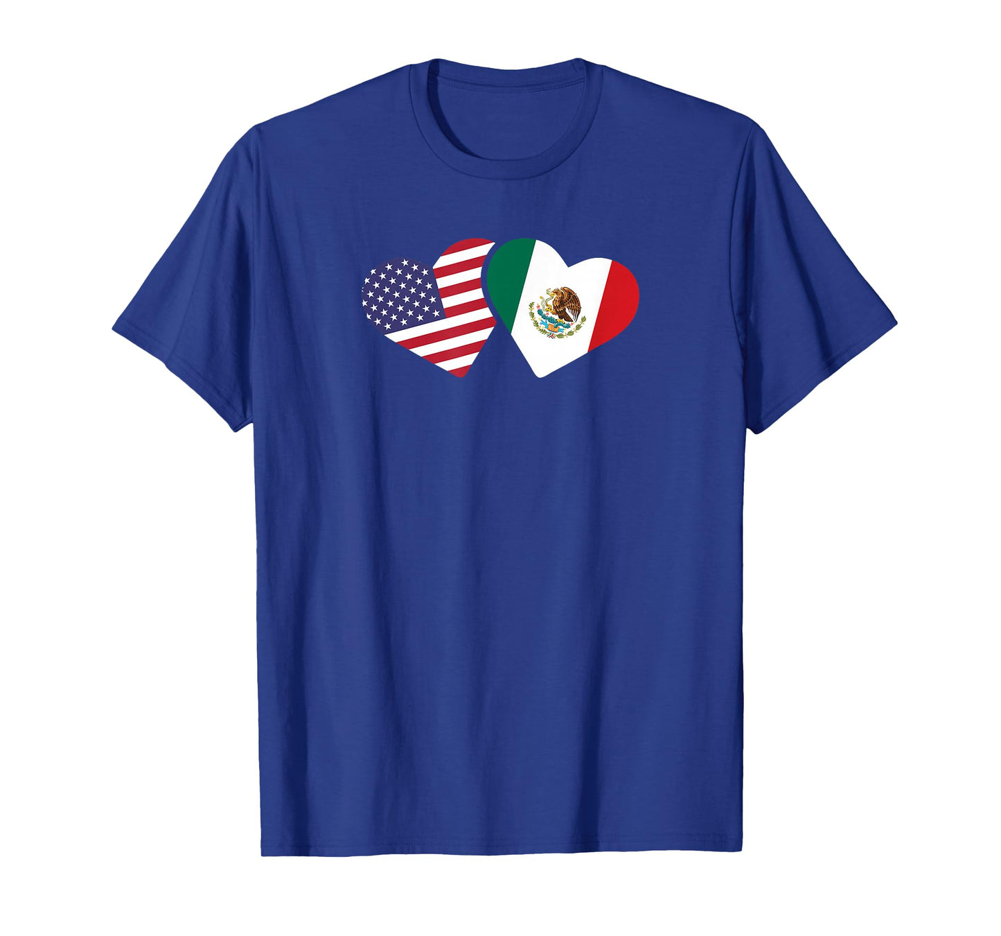 Mexico USA Flag T Shirt Heart Mexican American Love T-Shirt