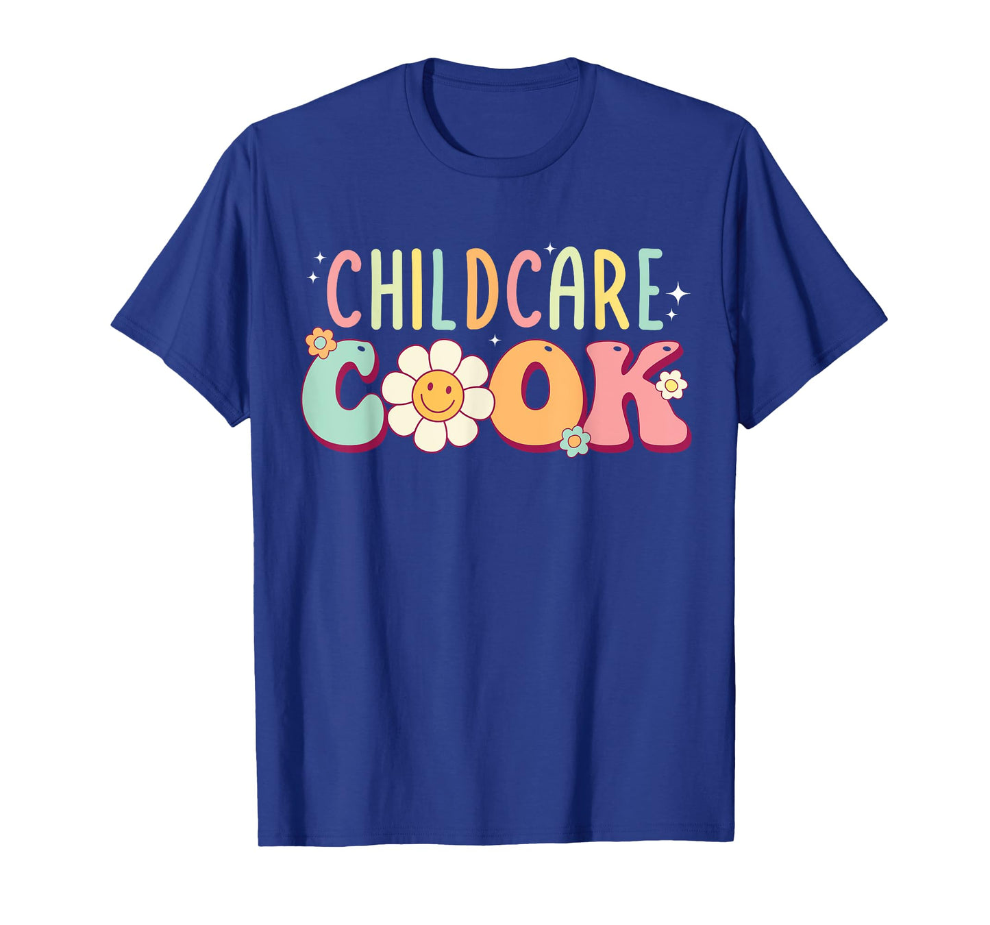 Childcare Provider Cook Uniform Daycare Teacher Groovy Women T-Shirt