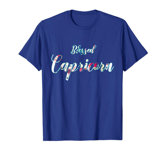 Blessed Capricorn Tshirt Women Birthday Gift Astrology Sign