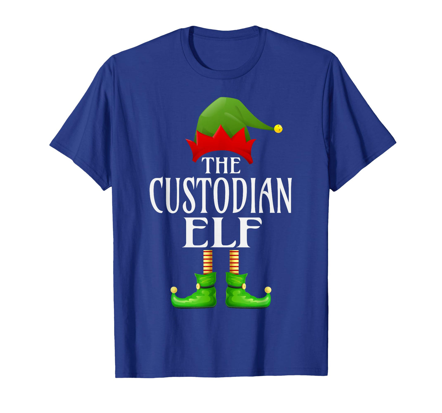 Custodian Elf Xmas Funny Family Matching Group Christmas T-Shirt