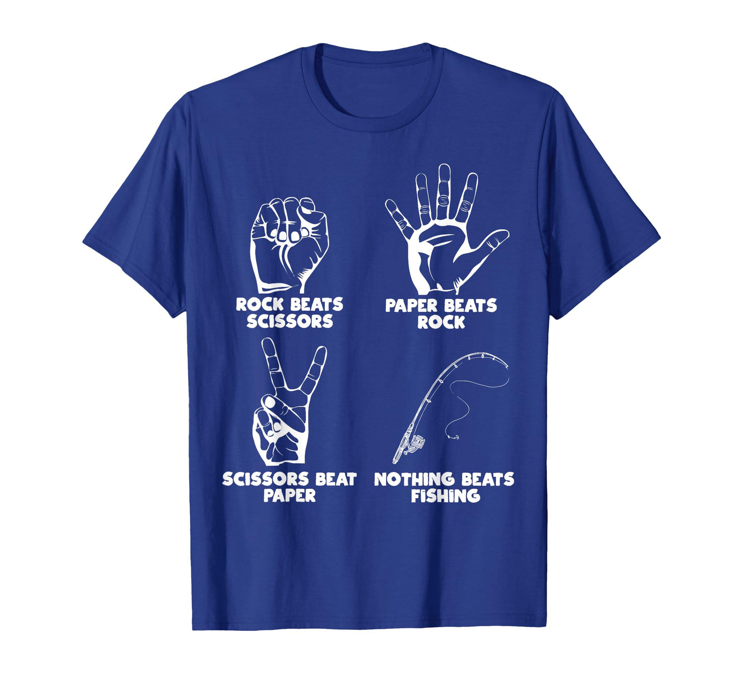 Nothing Beats Fishing Rock Paper Scissors Funny Meme T-Shirt