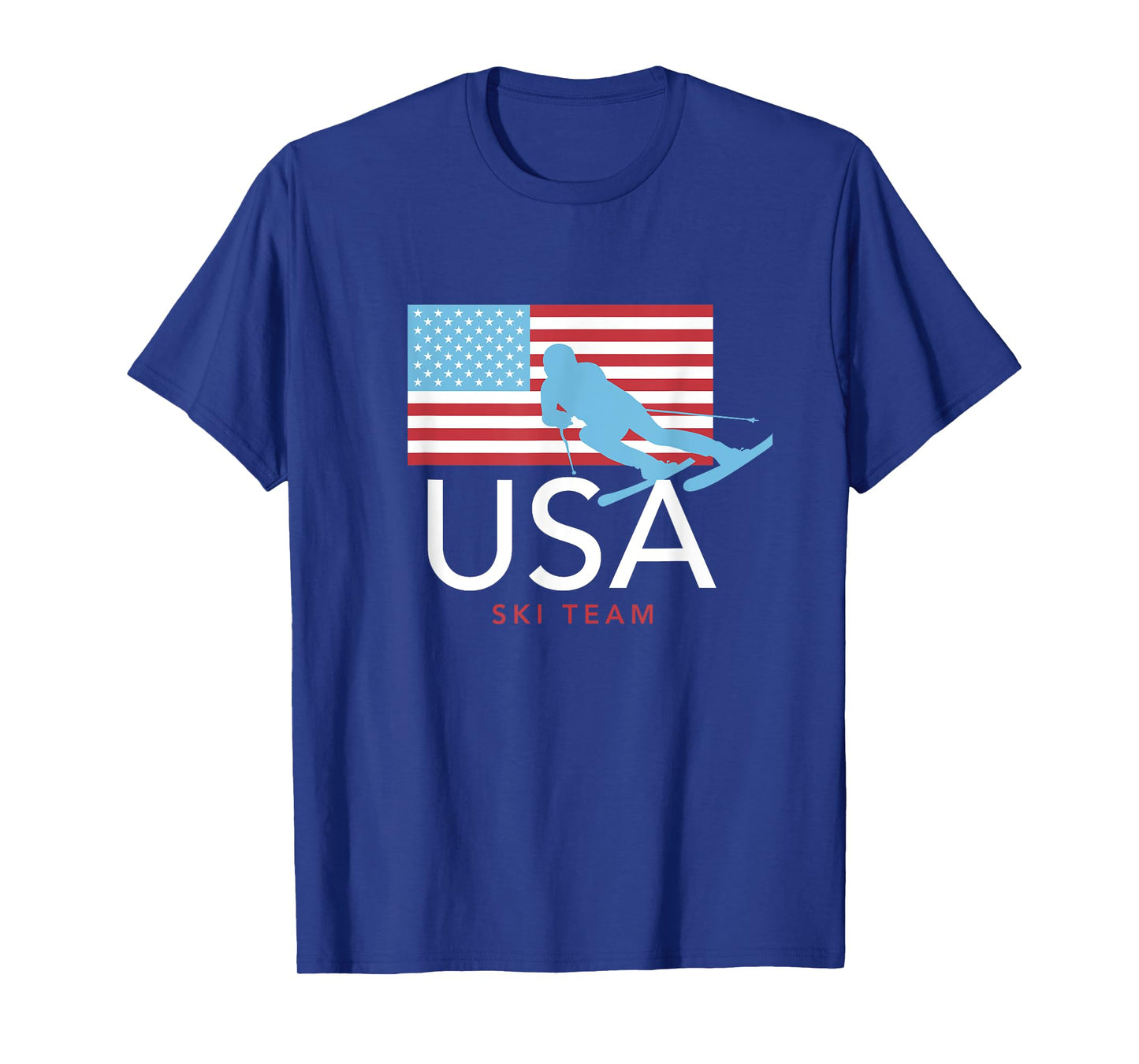 USA Ski Team American Flag T-shirt: Winter Sports Games