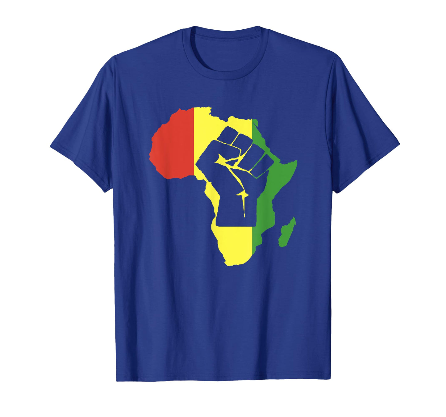 Africa Black Fist Africa Map T-Shirt