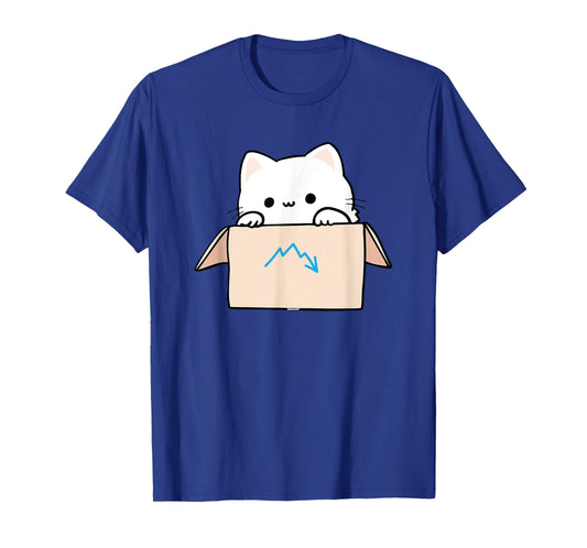 Coworker Pet Swagazon Associate Cute Cat in Cardboard Box Men Women T-Shirt