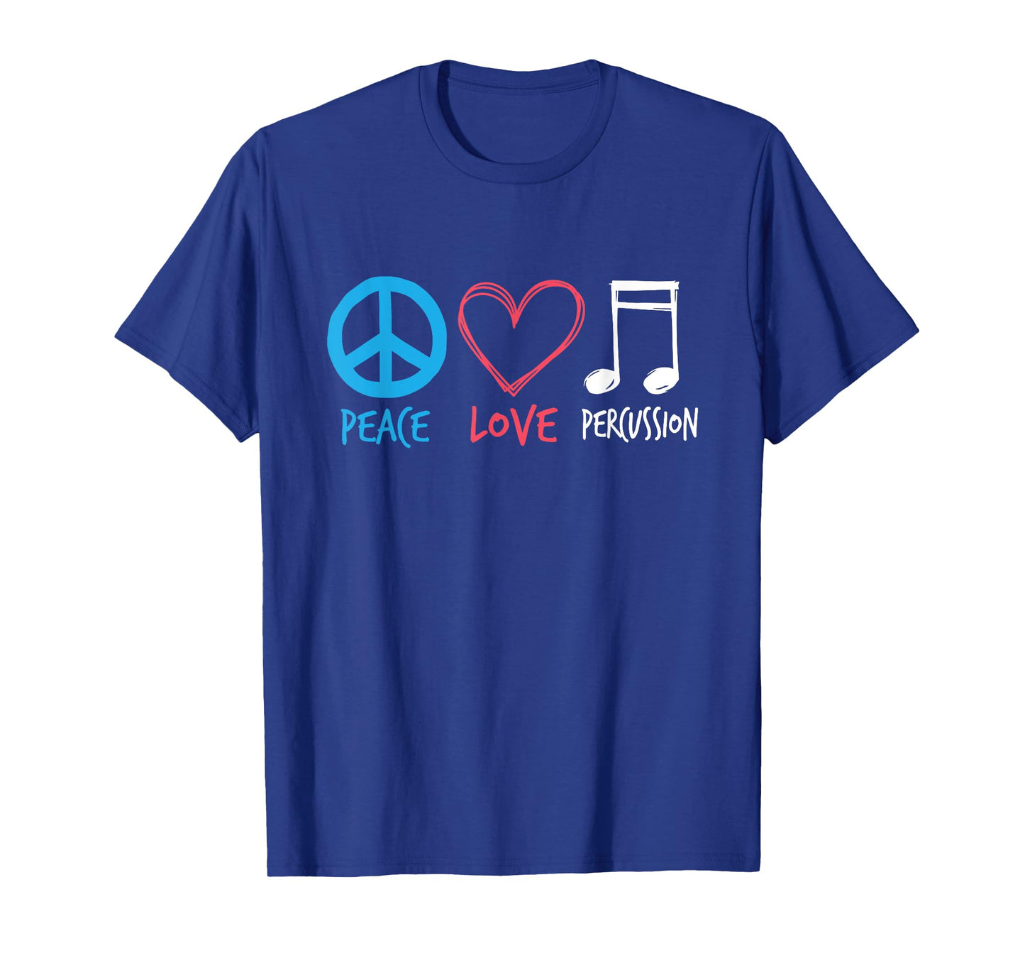 Drumline TShirt Marching Band Shirt | Peace Love Percussion T-Shirt