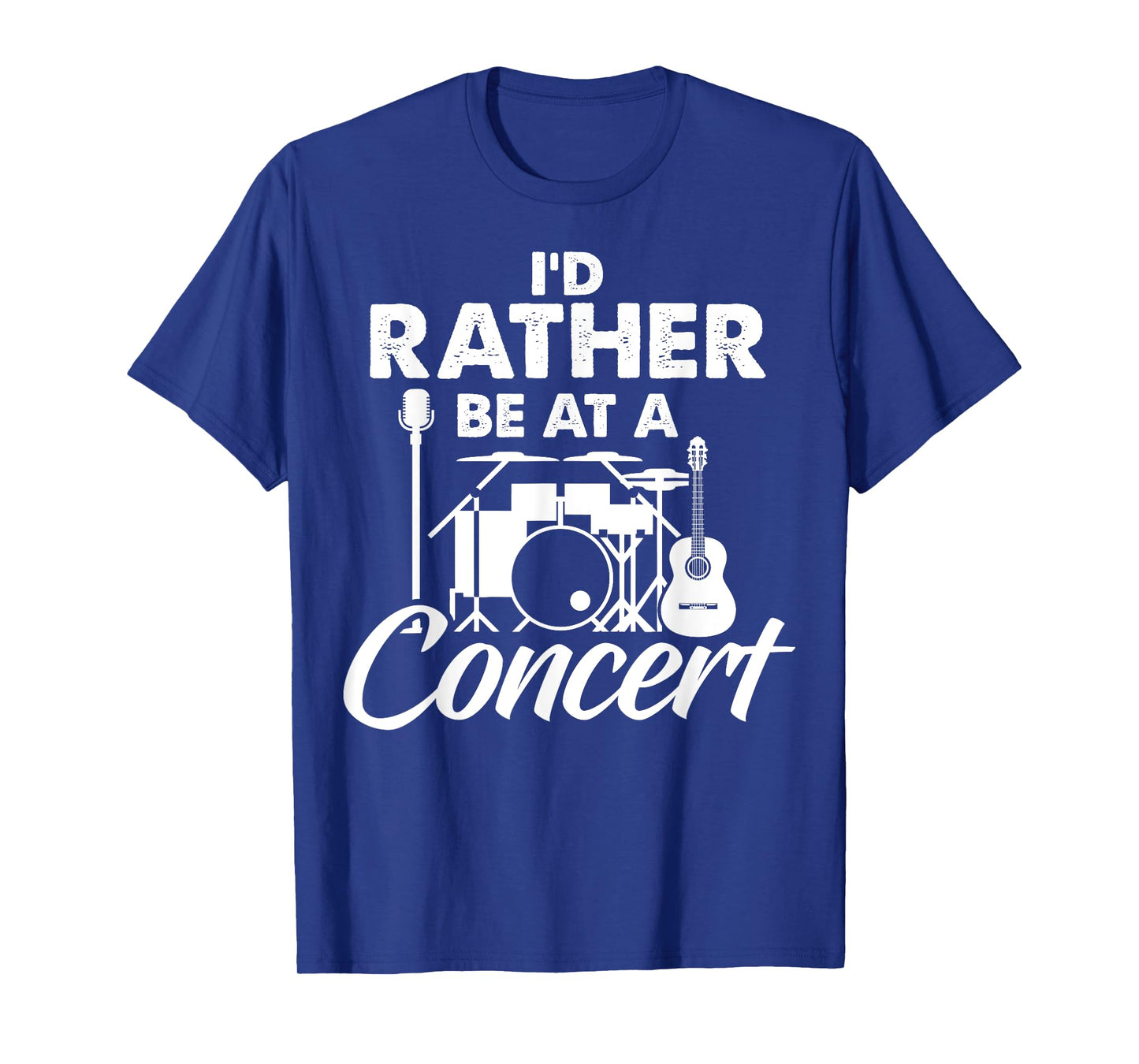 I'd Rather Be at Concert Acoustic Guitar Music Lover Band T-Shirt