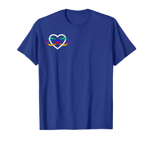 Autism Rainbow Infinity Symbol Autism Infinity Heart Simple T-Shirt