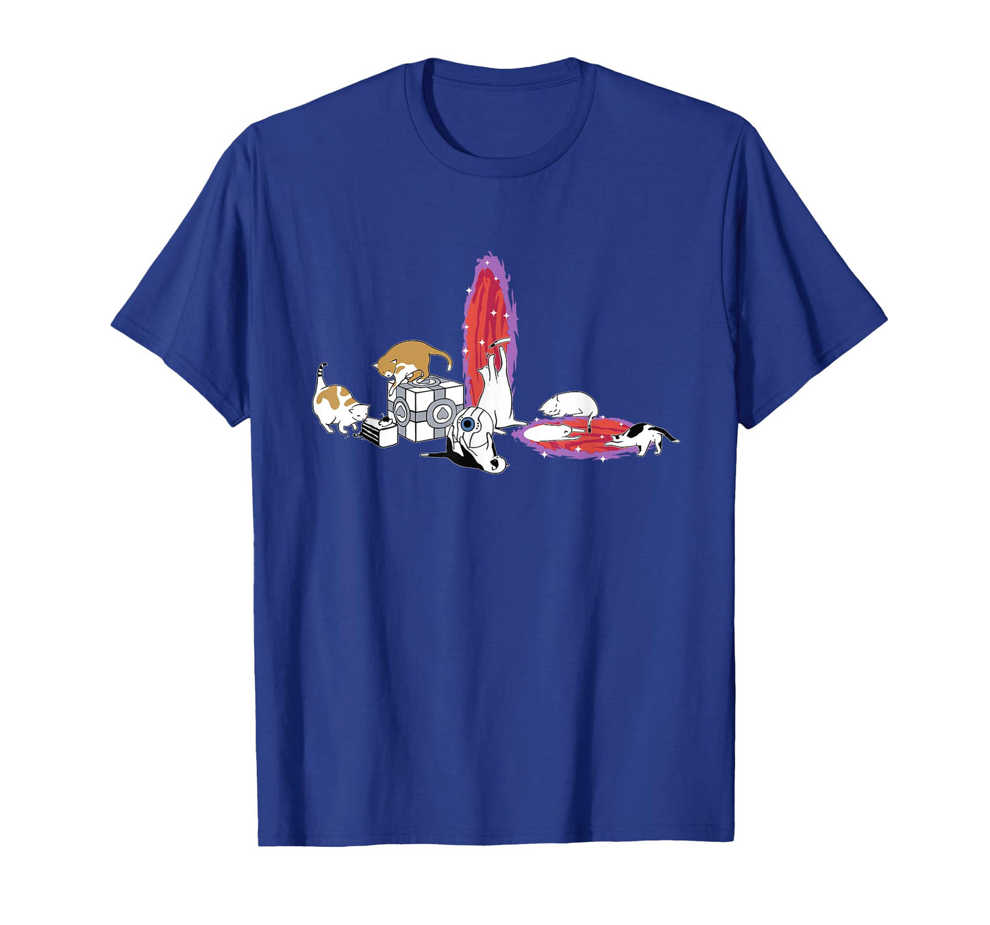 Funny Dimensional Portal Cat Nerd Geek T-Shirt